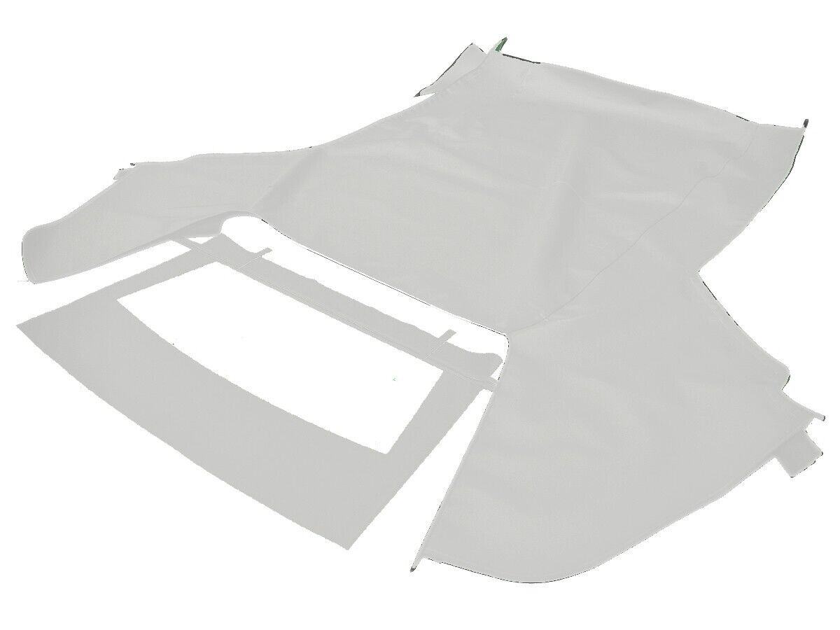 Fits: Ford Mustang 1983-90 Convertible Top & Window White Pinpoint Vinyl