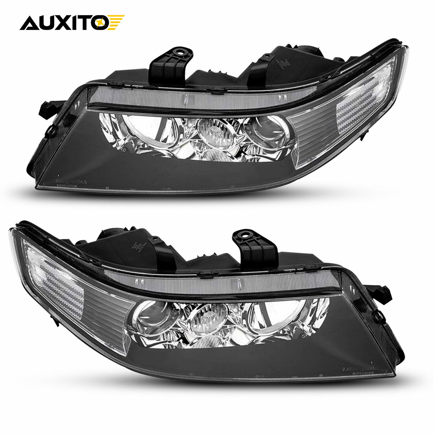 For 04-08 Acura TSX CL9 JDM CL7 Black Clear Projector Headlights Assembly Pair