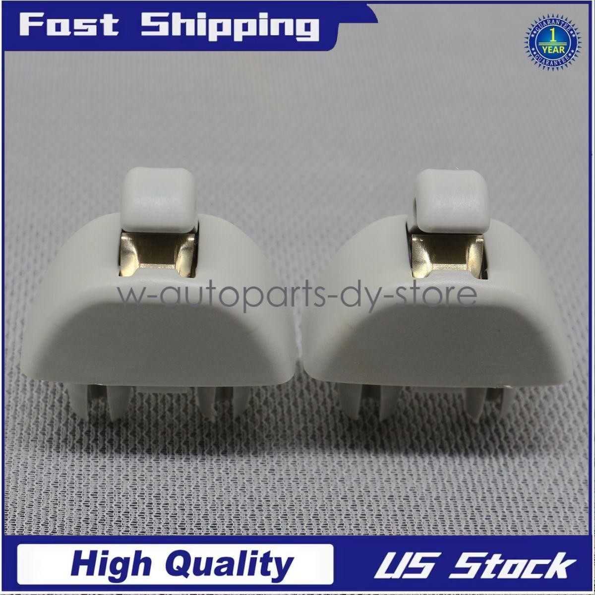 2PCS Grey Sun Visor Support Retainer Clip 6R0857561Y20 For 2012-2015 VW Passat
