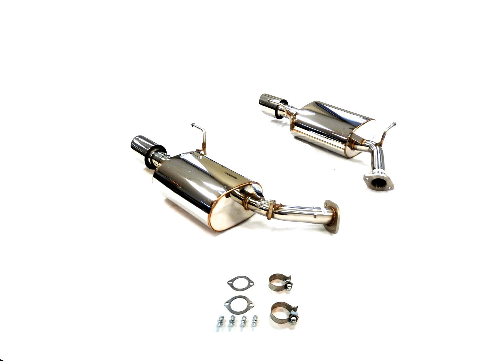 OBX Stainless Axle Back Exhaust Mufflers For 14-17 Infiniti Q70 Q70L M37 M56