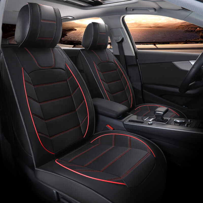 2/5-Seat Car Seat Covers Luxury PU Leather Cushion For Nissan Ti tan King Cab