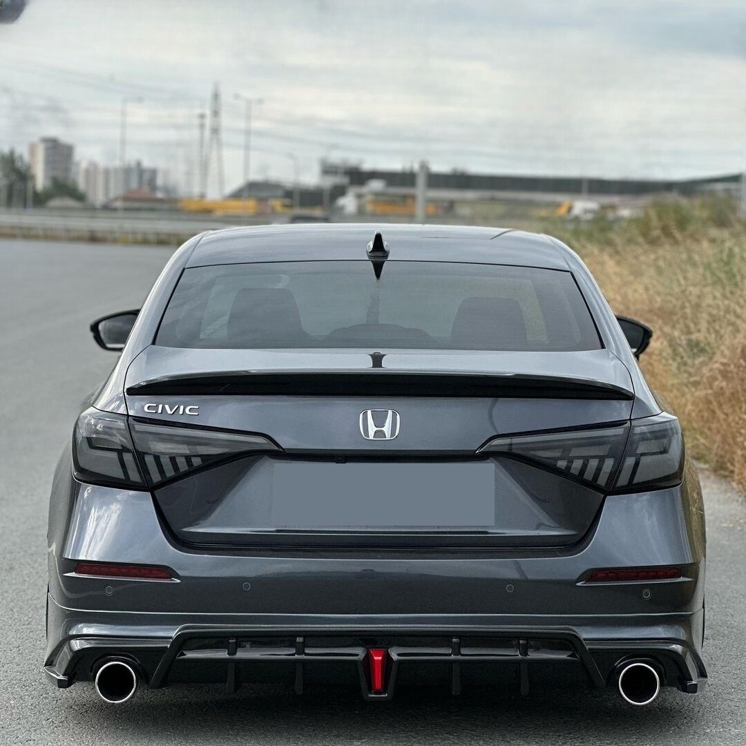 Smoked/White LED Tail Lights for 2022-2026 11th Gen Honda Civic Sedan Rear Light