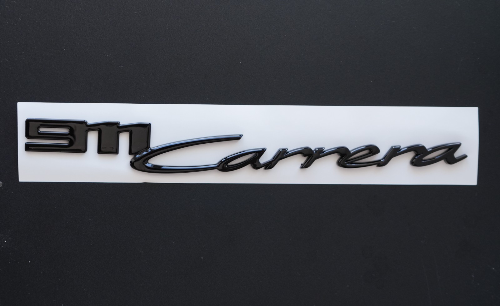 Porsche 992 911 Carrera Rear Badge – Gloss Black