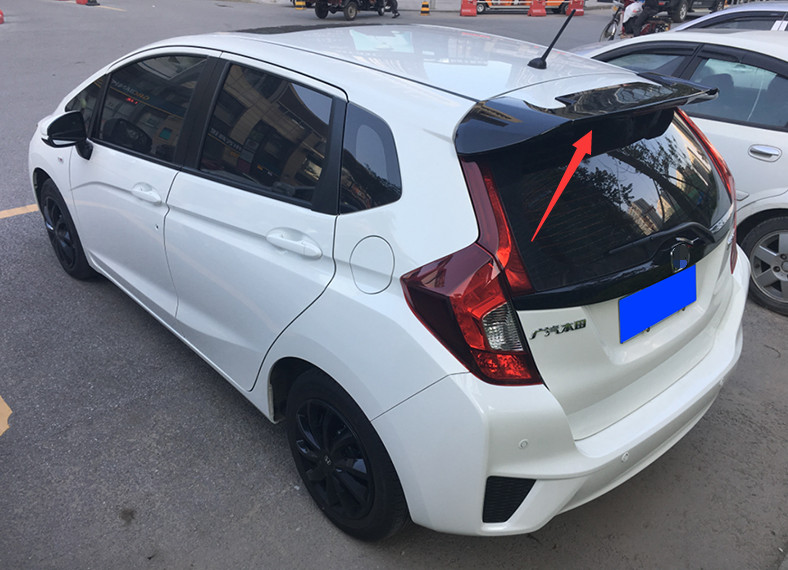 RS Style Spoiler Wing for 2014-2019 Honda Fit Jazz Hatchback with Light BLACK RS Style Spoiler Wing for 2014-2019 Honda Fit Jazz Hatchback with Light BLACK