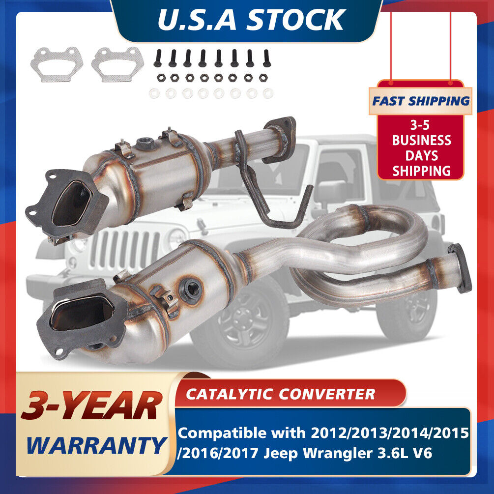 For 2012/13-2017 Jeep Wrangler 3.6L V6 Exhaust Catalytic Converter Left & Right