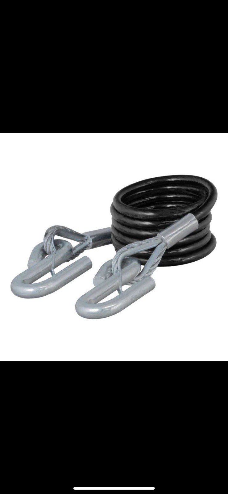 2pk Safety Cables w/Snap Hooks 5000 lbs Break Towing Secure Truck Boat Trailer 2pk Safety Cables w/Snap Hooks 5000 lbs Break Towing Secure Truck Boat Trailer