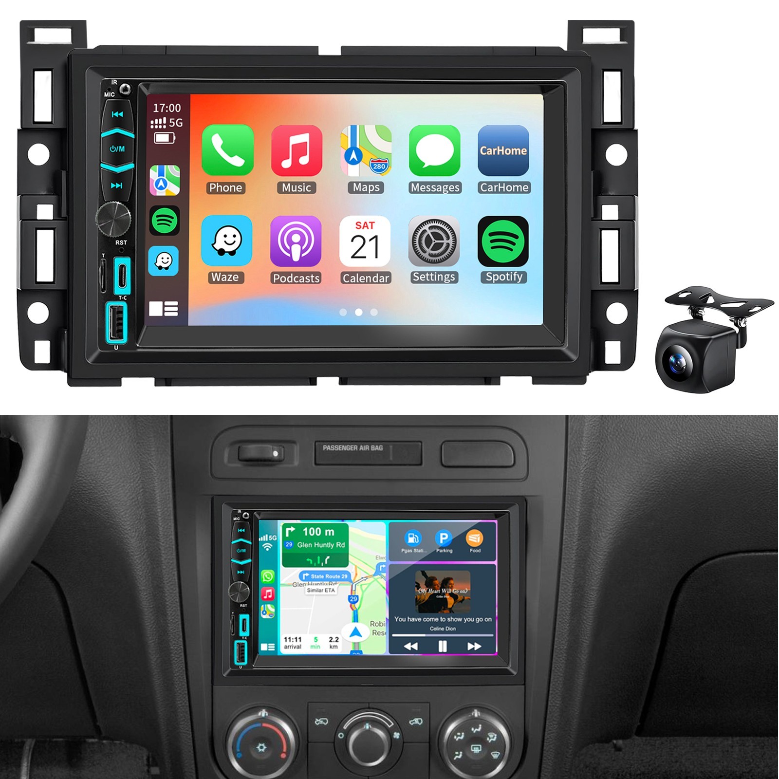 Car Radio Stereo Carplay Android Auto NAVI for Chevy Malibu Cobalt HHR 2004-2012