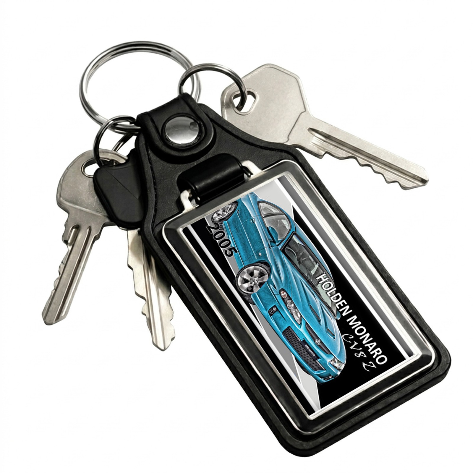 Blue Holden Monaro CV8 Z Faux Leather Key Ring Design Key Chain FOB Key Ring Blue Holden Monaro CV8 Z Faux Leather Key Ring Design Key Chain FOB Key Ring