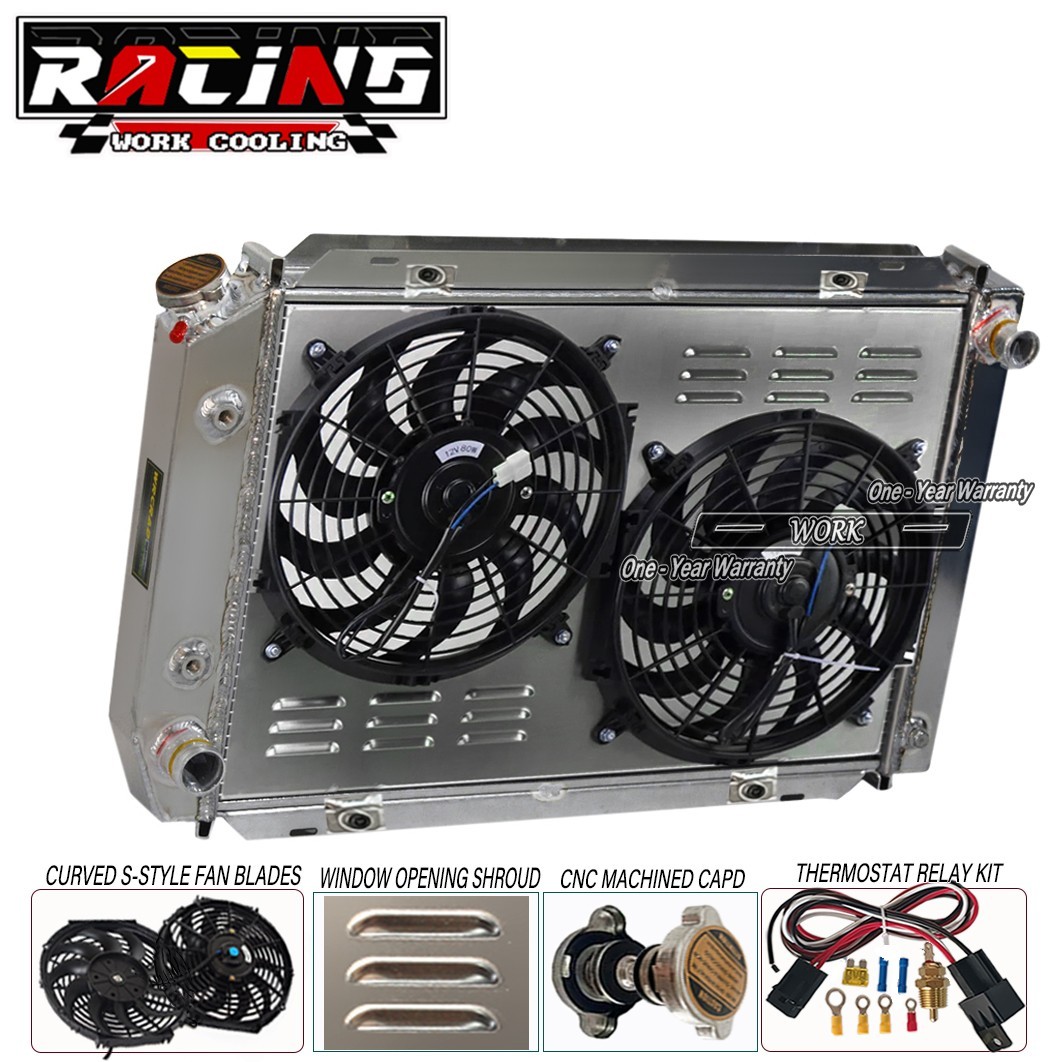 #CC138 Radiator+Shroud Fan+Relay Kit for 1979-1993 Ford Mustang GT LX LTD SVT AT