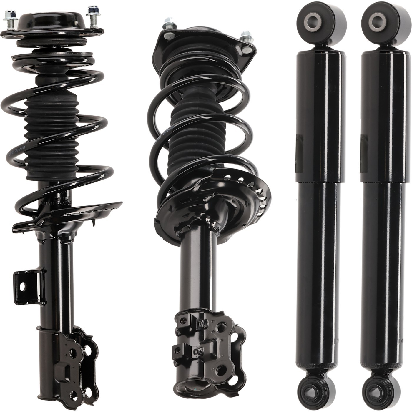 Shock and Fully Loaded Strut Set of 4 Front & Rear Driver Passenger Side Sedan