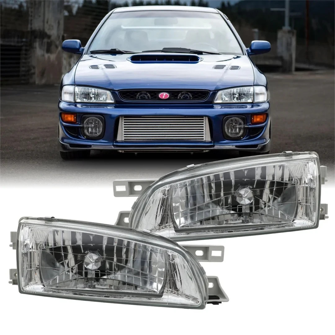 DEPO JDM Crystal GLASS Lens Headlight Set For 1995-2001 Subaru Impreza GC GF
