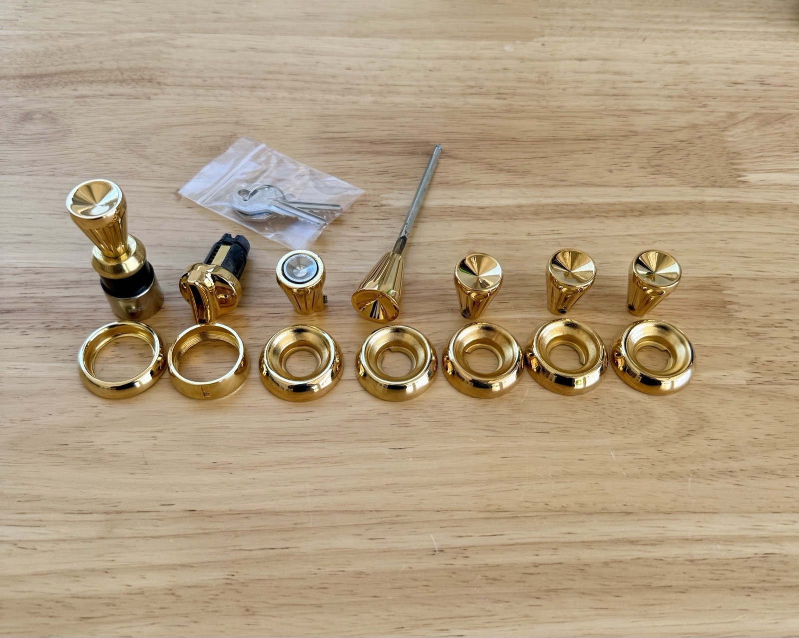 1963 63 ,Chevy Impala 24k Gold Plated Dash Knob And Bezel Set