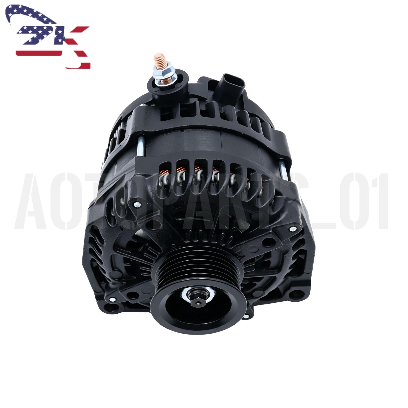 Black 14V 350A High Output Alternator 15093928 For Cadillac Chevrolet GMC Hummer