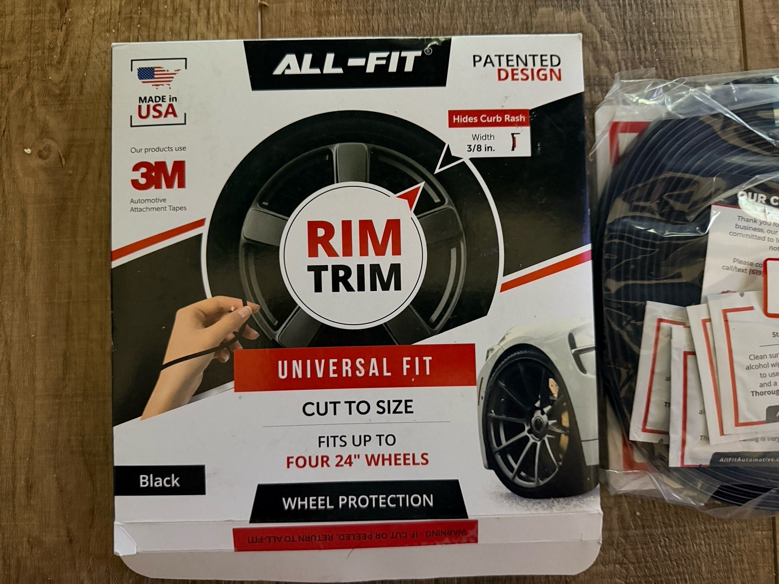 ALL-FIT Rim Trim Wheel Protection Strips Prevent Curb Rash and Scratches (BLACK) ALL-FIT Rim Trim Wheel Protection Strips Prevent Curb Rash and Scratches (BLACK)