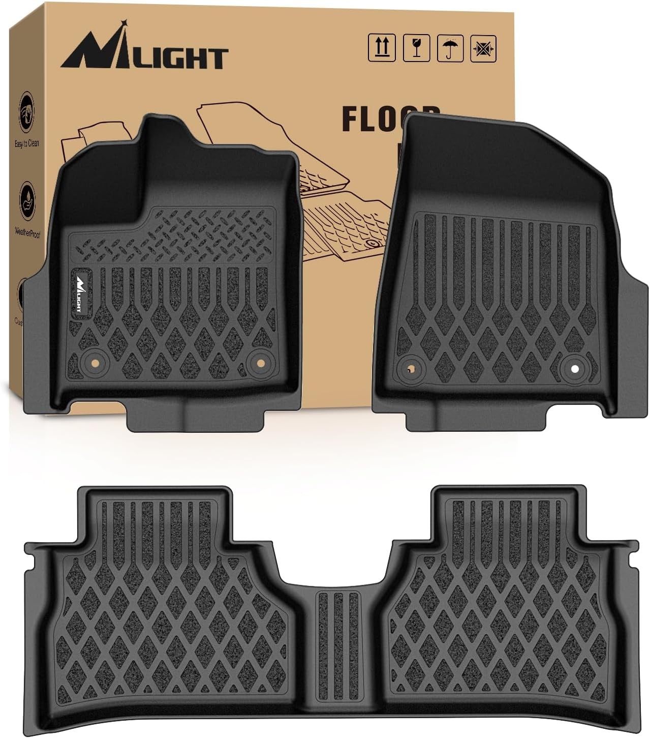 Nilight TPE Floor Mats for Nissan Murano 2025 2026 All Weather Floor Liners