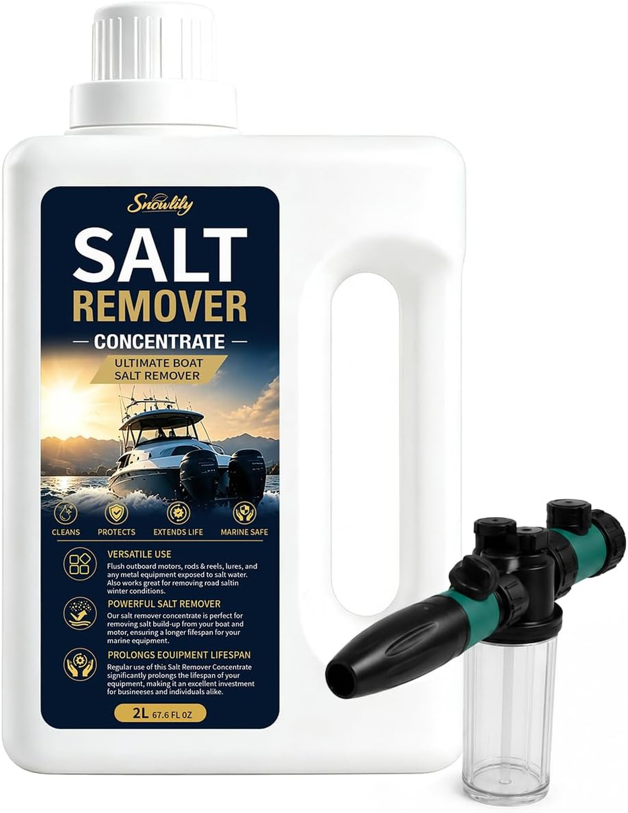 Salt Remover Concentrate Marine Engine Flush, Salt Deposits, Marine Equipment