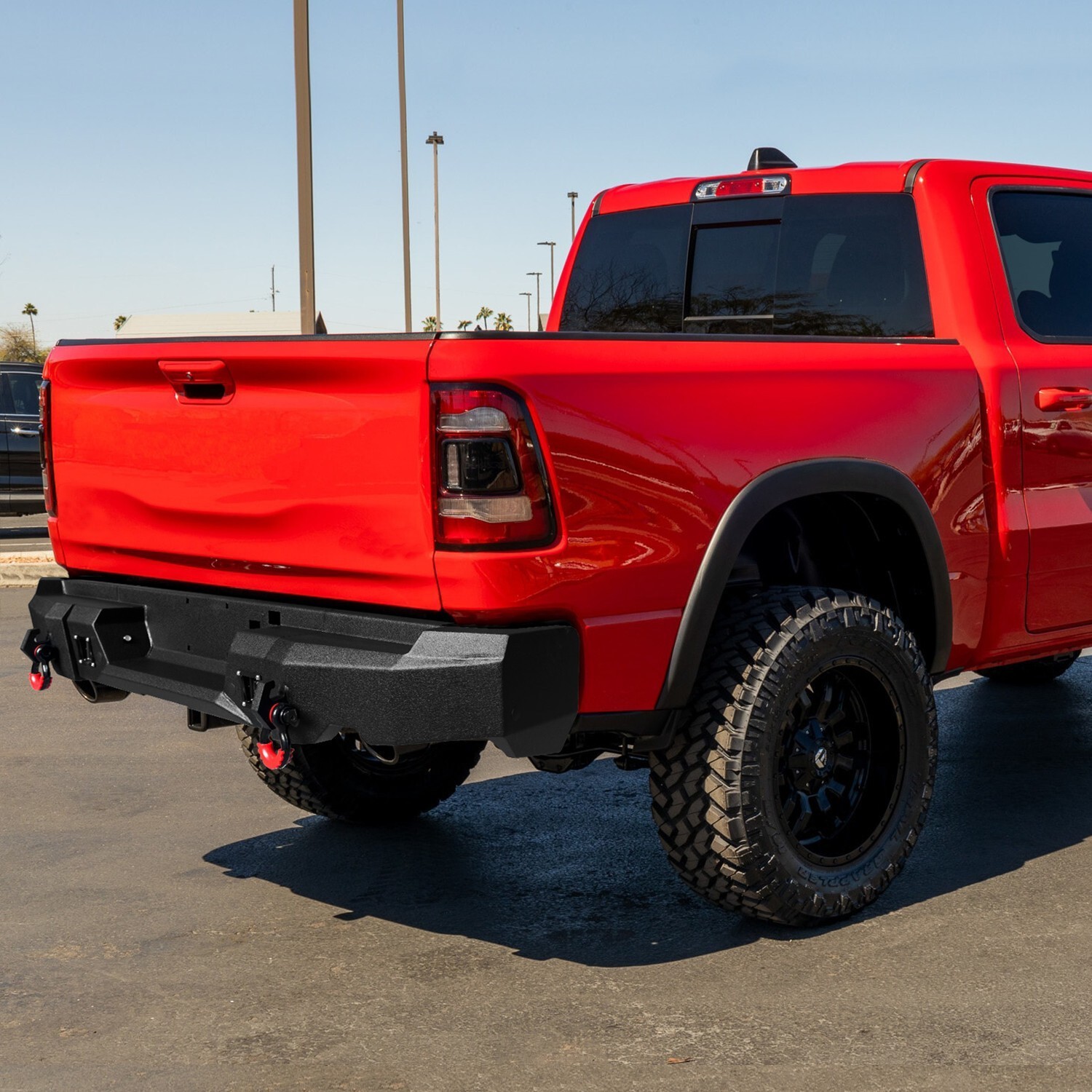 VIJAY For 2019-2024 Dodge RAM 1500 & 19-22 Rebels Front/Rear Bumper & LED Lights