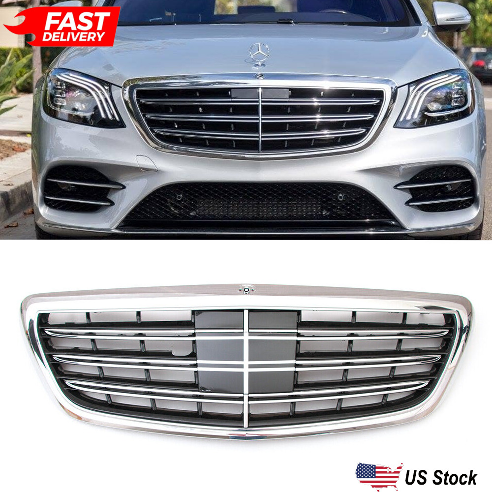 Front Grille Grill Fit Mercedes W222 2014-2020 S400 S550 S65 S63 AMG S560 S600