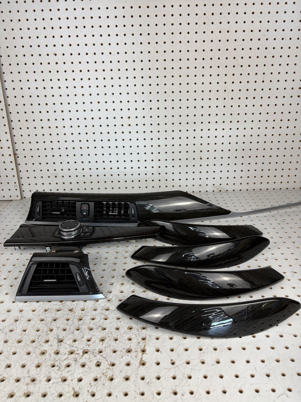 14-20 OEM BMW F30 F31 F36 Center Console Dash Wood Anthracite Interior Trim SET