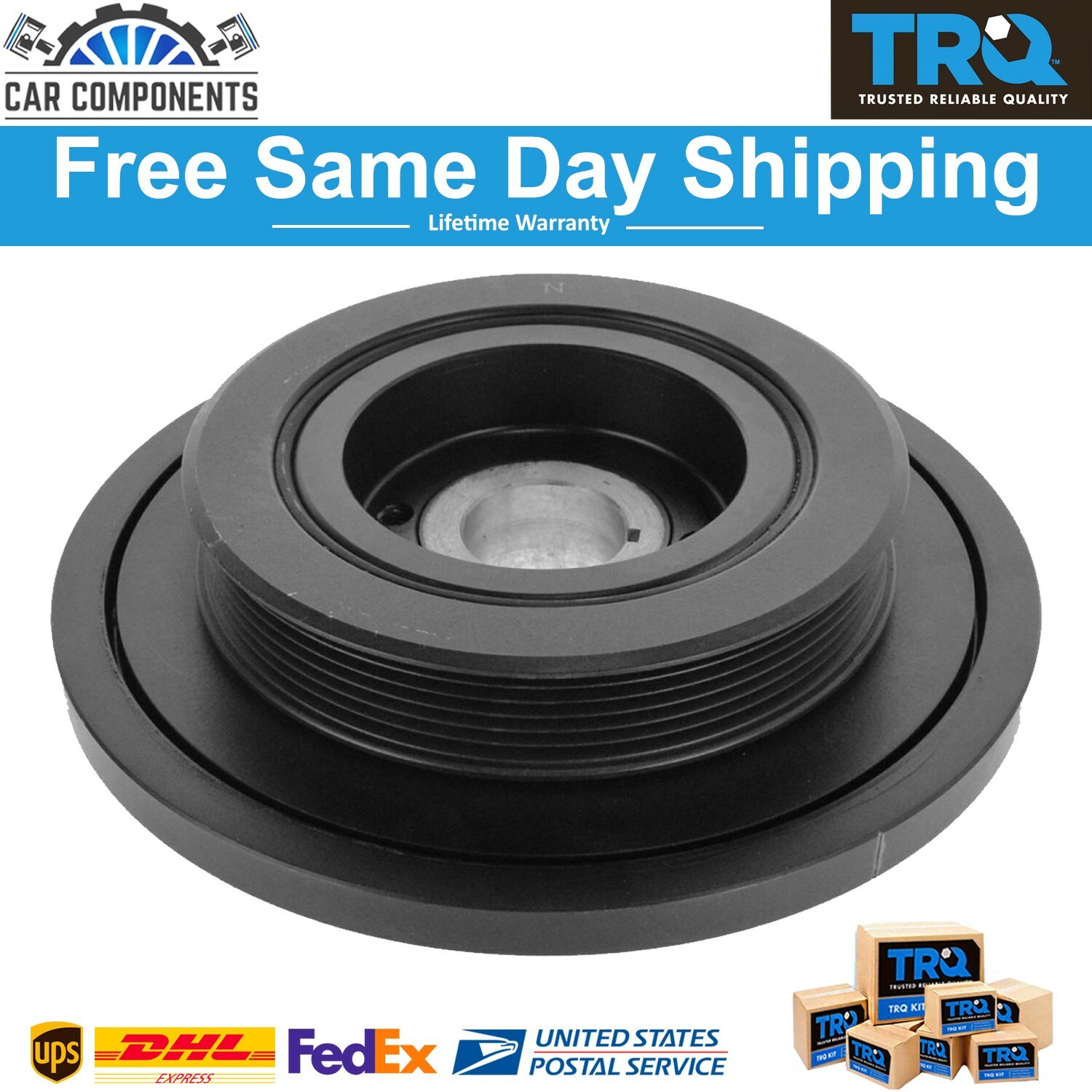 TRQ New Harmonic Balancer For 1993-2005 Lexus Toyota GS300 IS300 SC300 Supra TRQ New Harmonic Balancer For 1993-2005 Lexus Toyota GS300 IS300 SC300 Supra