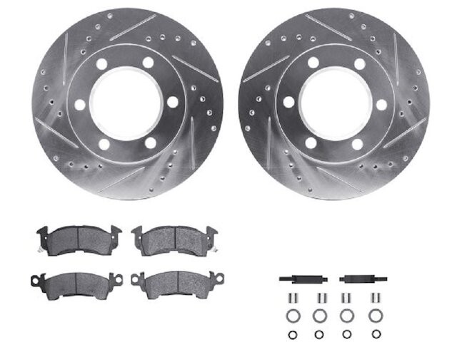 For 1974-1985 Jeep Wagoneer Brake Pad and Rotor Kit Dynamic Friction 25621NVGB