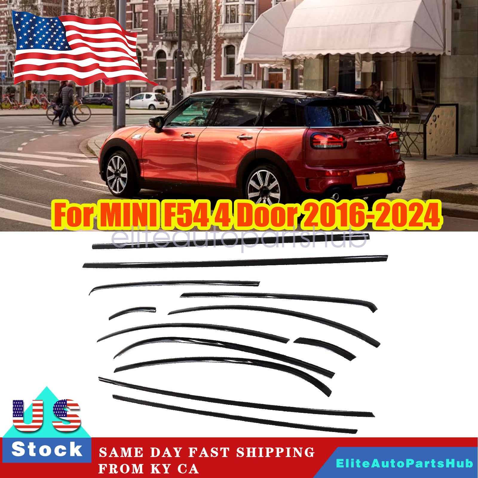 12PCS Window Decoration Strip Trim Seal Belt Weatherstrip For MINI F54 4Door US