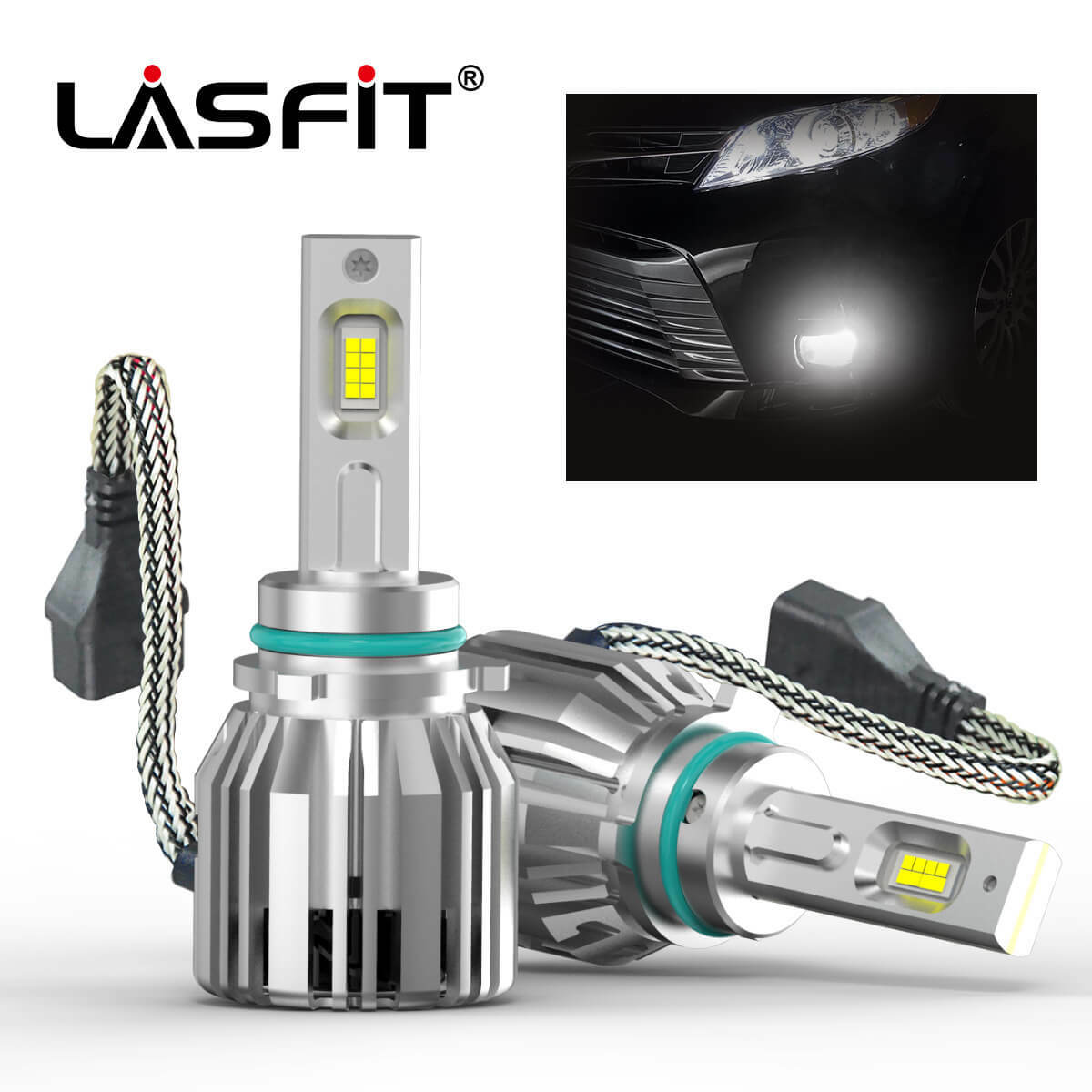 2x LASFIT PSX26W 12278 LED Fog Light Bulbs for GMC Yukon XL Chevy Suburban 6000K