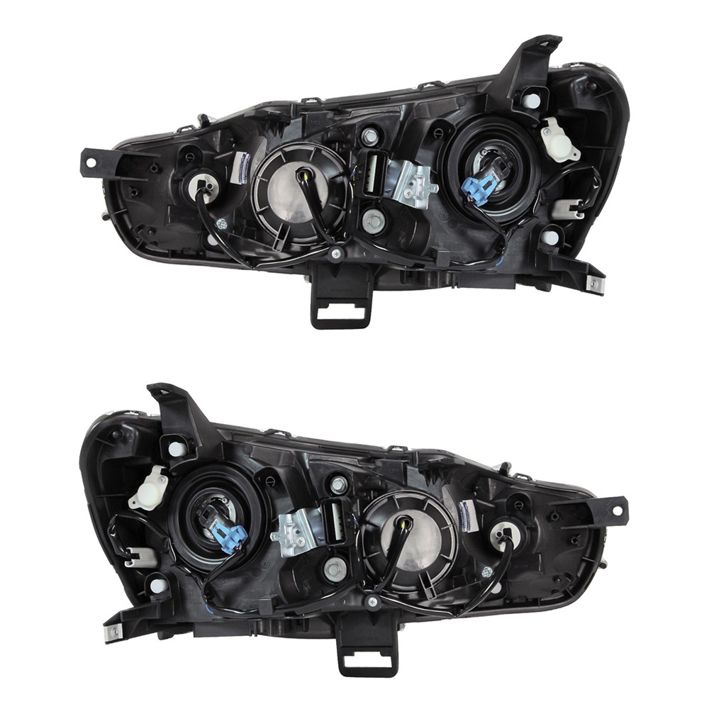 NEW PAIR OF HEADLIGHTS COMPATIBLE WITH MITSUBISHI LANCER EVOLUTION RS 2009-14