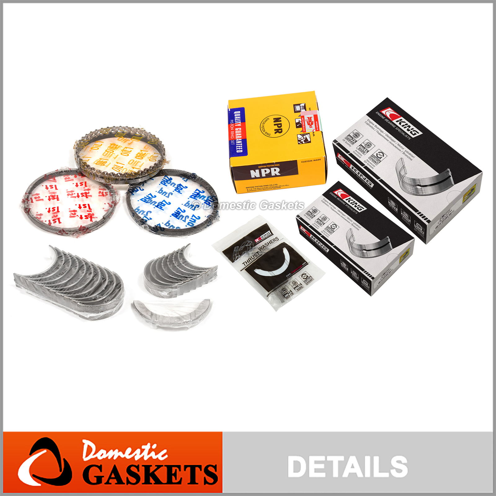 Piston Rings Main Rod Bearings Fit 85-95 Toyota Celica Pickup 4Runner 2.4L 22R