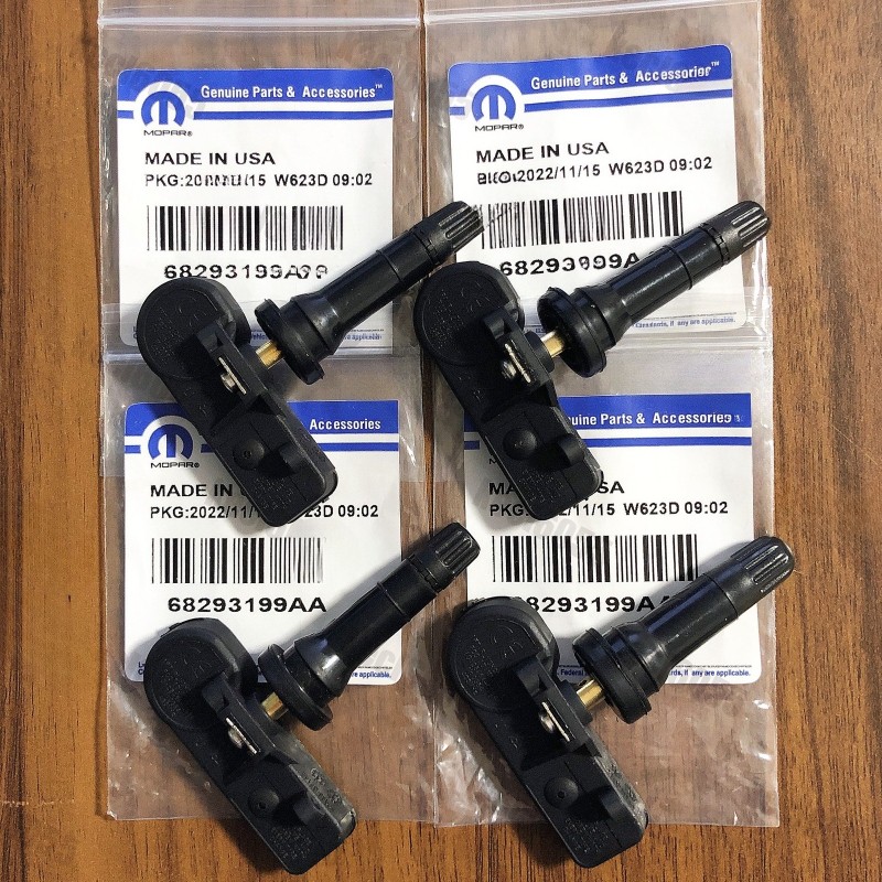 4PCS GENUINE NEW OEM 68293199AA-AB FOR DODGE RAM 1500 DT 2019-22 TPMS SENSORS