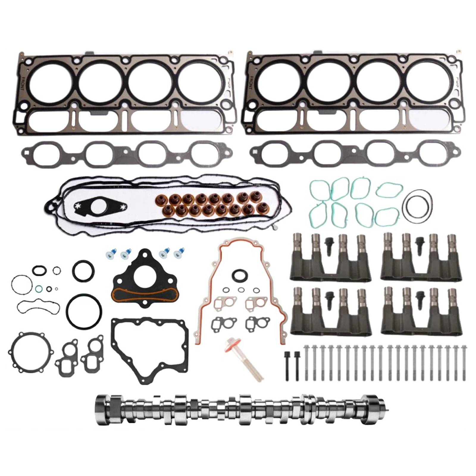 NON AFM Kit Camshaft Lifters Head Gaskets Kit Fits 14-21 Chevy GM Gen V L83 5.3L