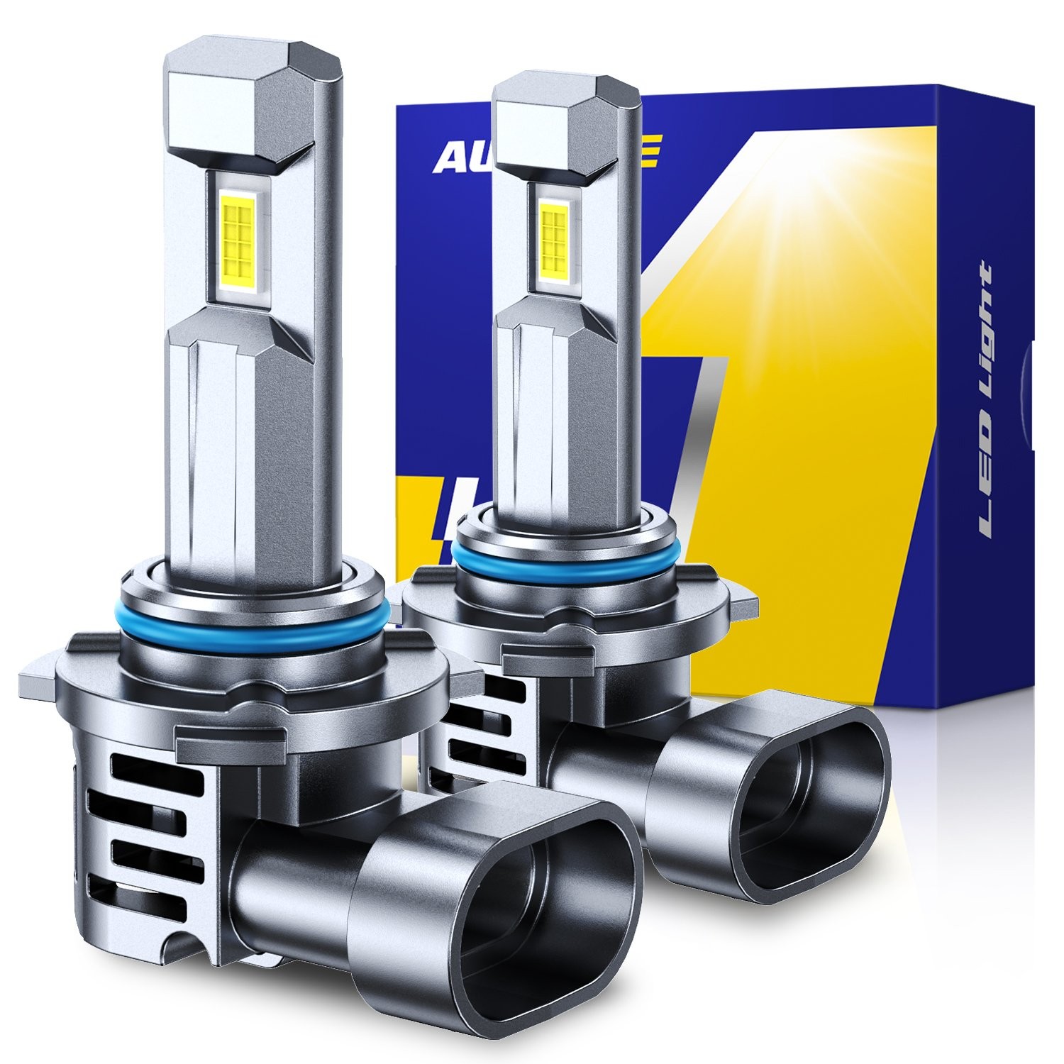 AUTOONE 2X9006 LED Headlight Kit Low High Beam HB4 Kits 6500K 100W Pair White US