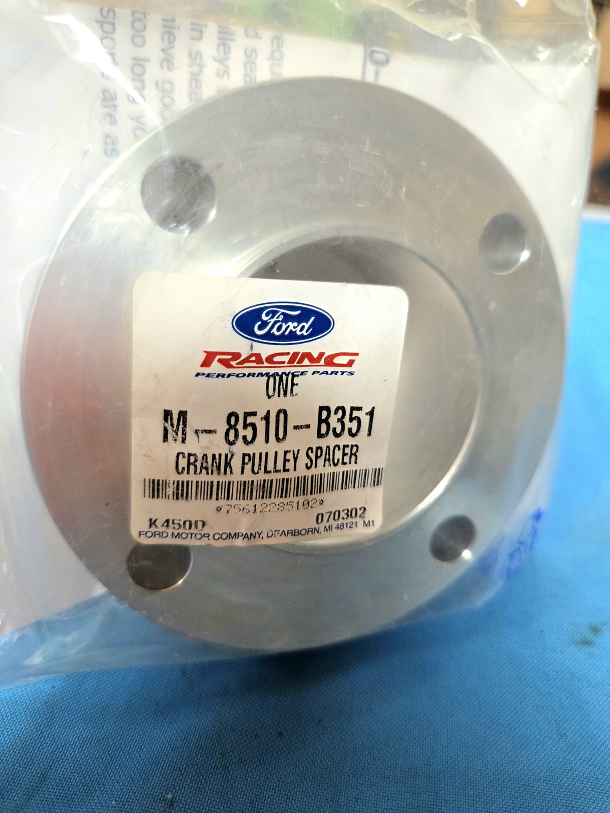 NOS Ford MOTORSPORT Racing M-8510-B351 PULLEY SPACER MUSTANG FOXBODY SALEEN 