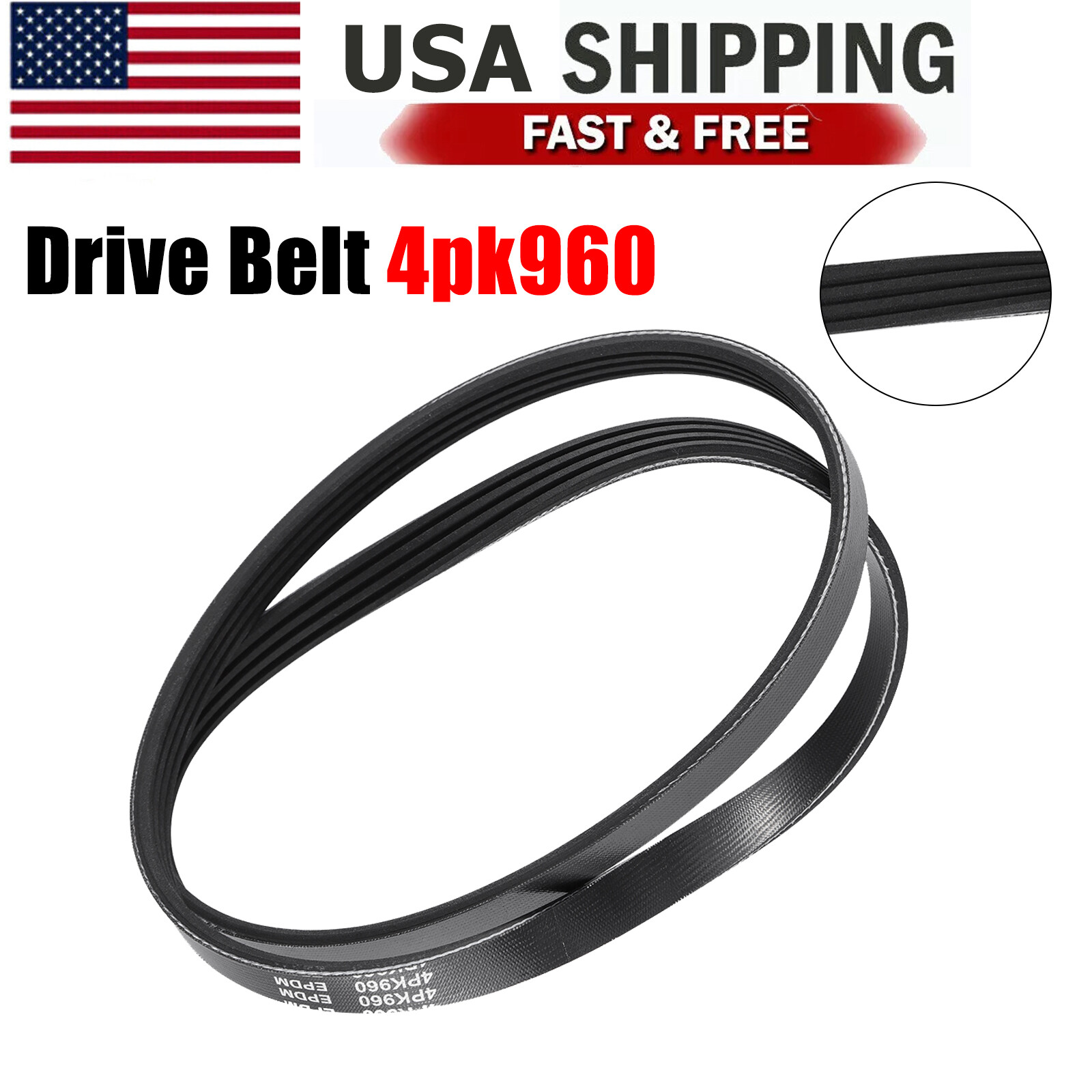 4PK960 A/C Drive Belt for For Chevy Silverado Express GMC Sierra 1500 2500 Yukon
