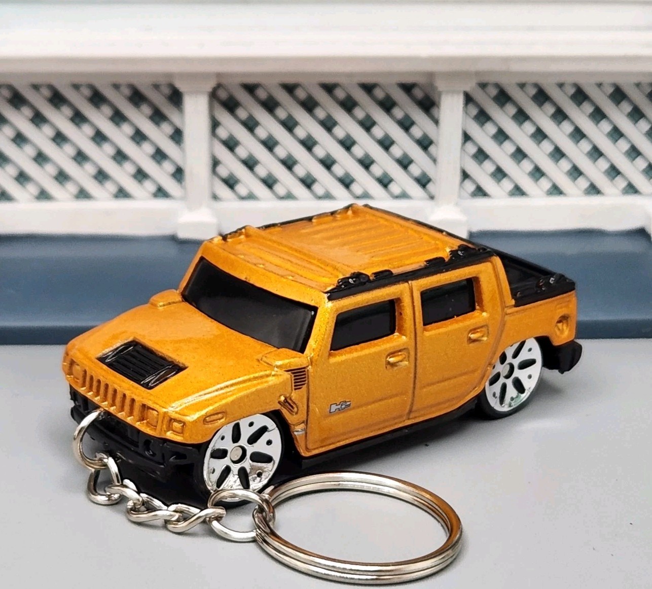 2001 Hummer H2 Concept SUV Pickup Truck Custom Orange 1/64 Scale🎁AWESOME GIFT🎁