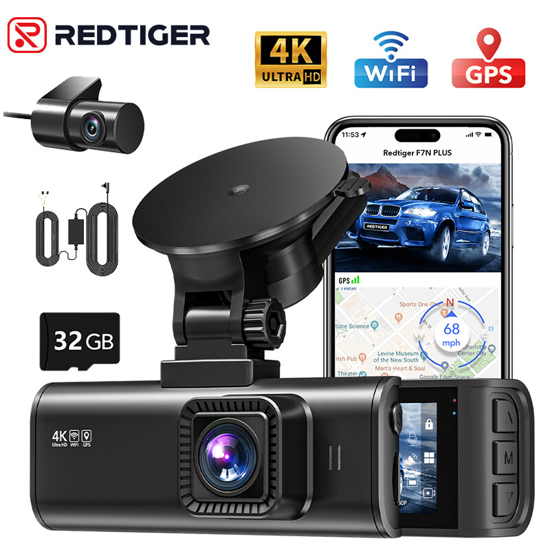 REDTIGER F7NP 4K Dual Dash Camera Front and Rear Dash Cam WiFi with Hardwire Kit REDTIGER F7NP 4K Dual Dash Camera Front and Rear Dash Cam WiFi with Hardwire Kit