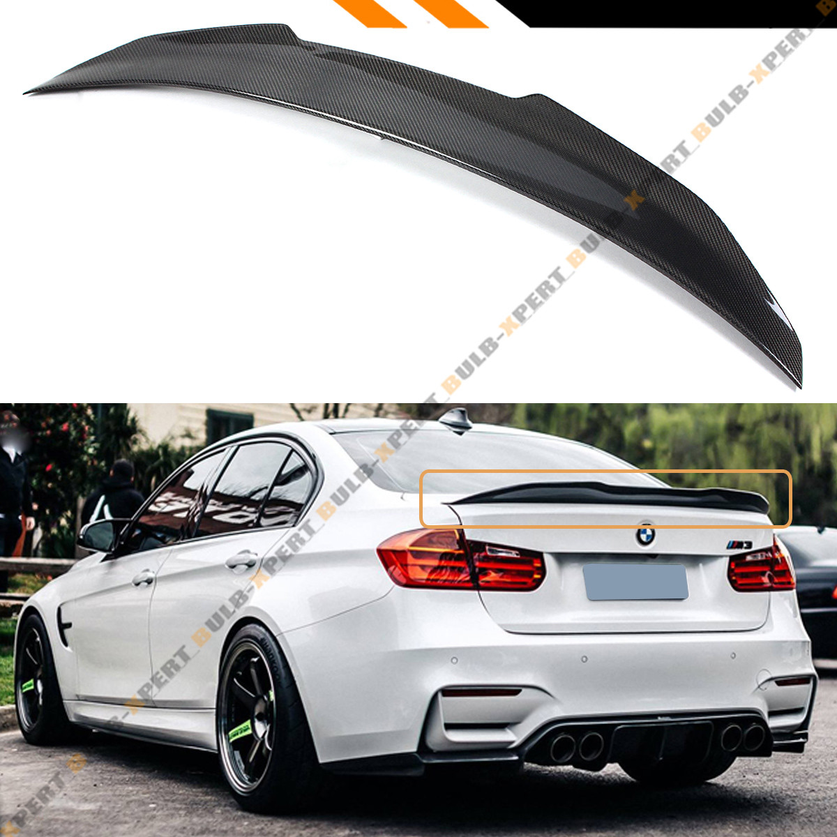 For 13-18 BMW F30 330i 335i F80 M3 Carbon Fiber HighKick PSM Style Trunk Spoiler
