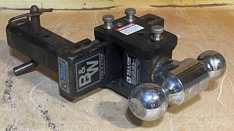 B&W Tow & Stow Dual Ball Hitch 2” Receiver 2” & 2-5/16” 10,000 lb All Pins