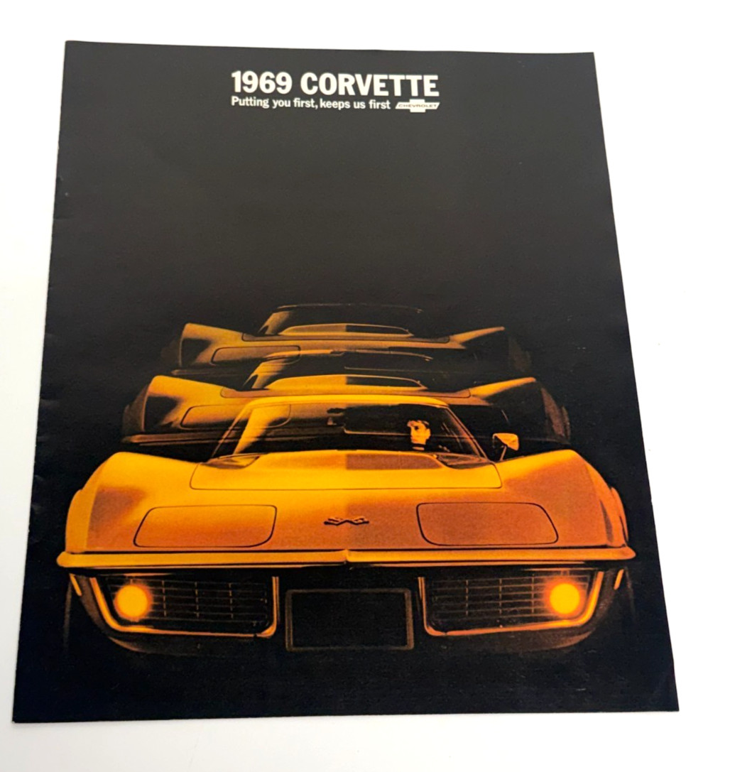 Vtg 1969 Chevrolet Corvette Prestige Dealer Sales Brochure Stingray Hardtop