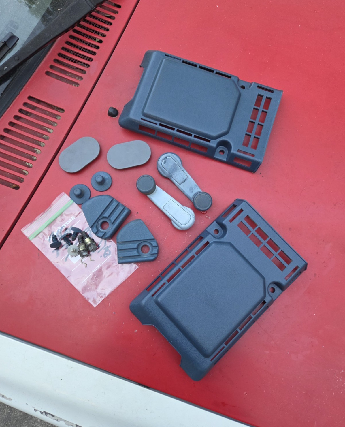 1987-93 Mitsubishi Mighty Max /Dodge D50 Pickup OEM Interior Trim Piece Lot Blue