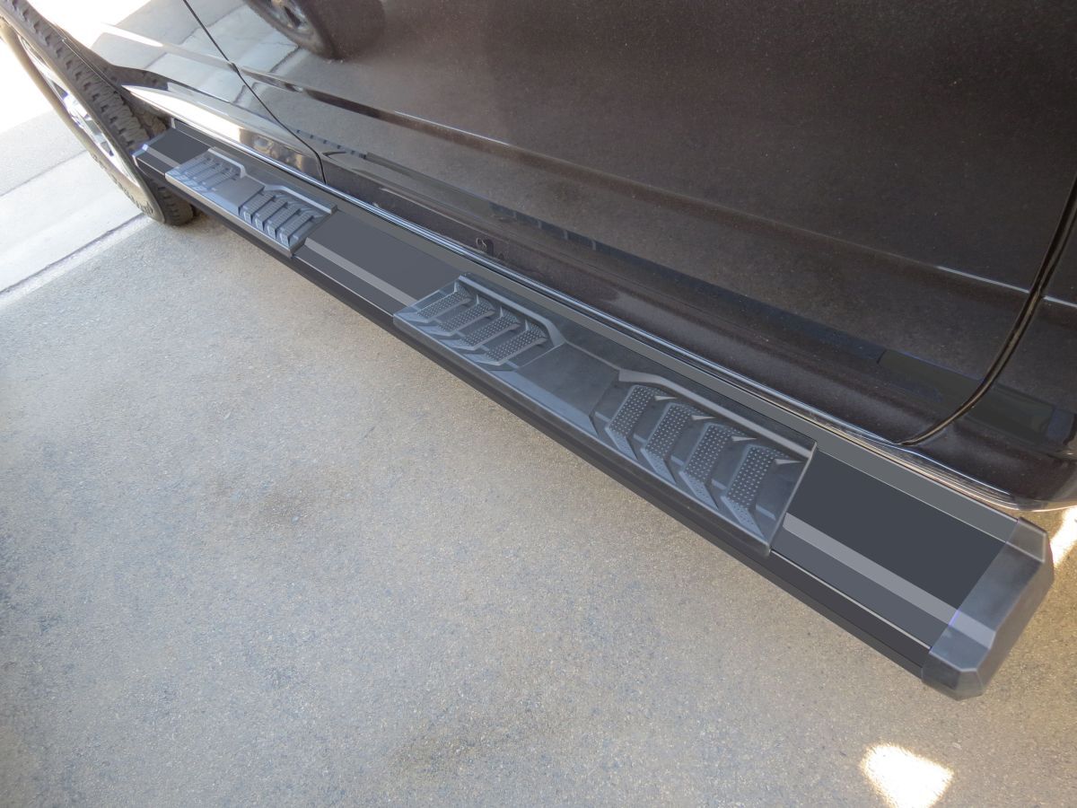 Fits 09-18 Ram 1500 Crew Cab 2p Carbon Steel/PE OE Style D2D Running Boards