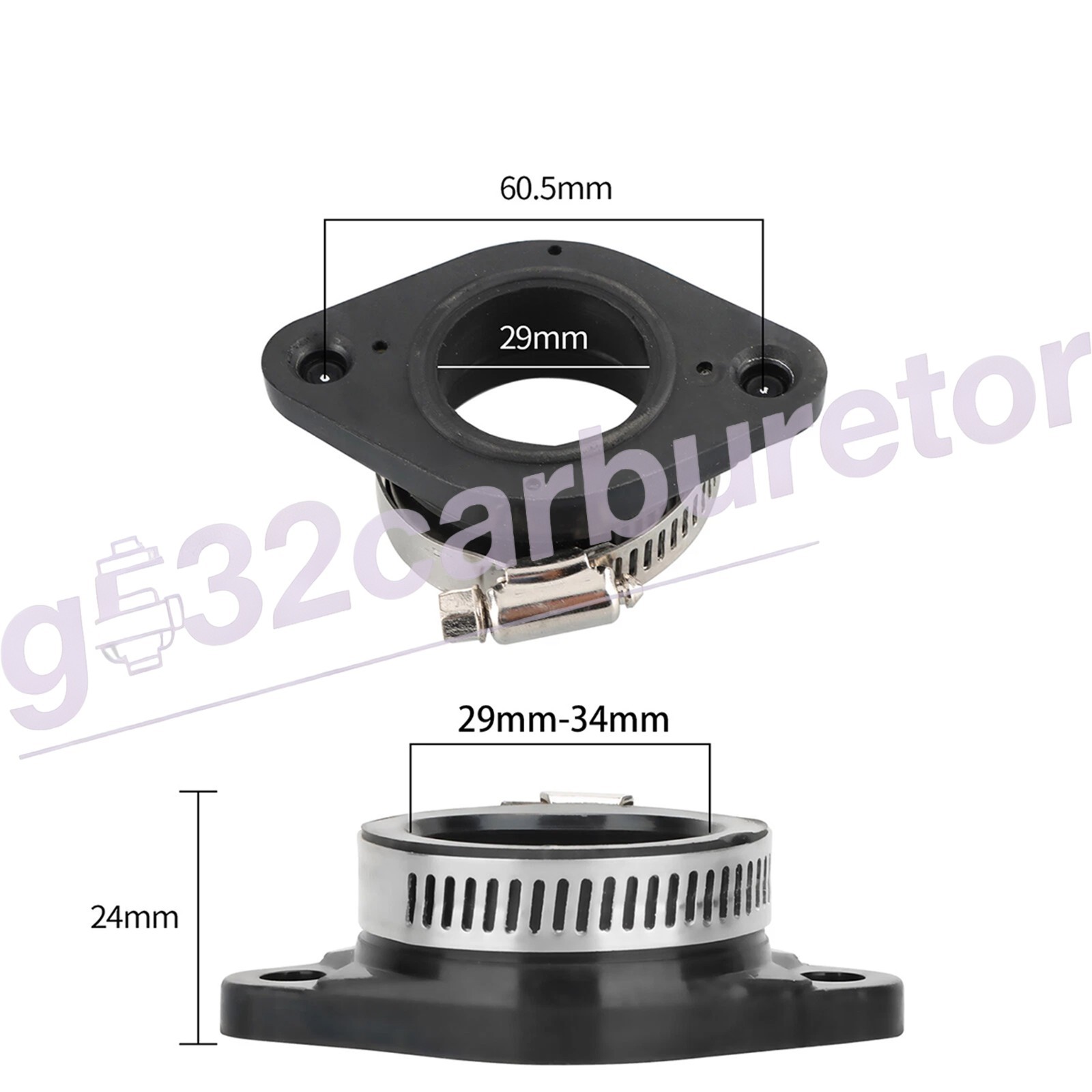 NIBBI 60mm Flange Adapter Manifold 35mm Spigot M-VM28-200K VM24 VM26 TM28 Carb