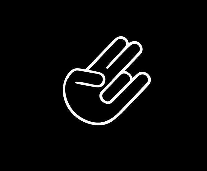The Shocker Hand Symbol Gesture Logo Decal Car Vinyl Sticker JDM Window OUTLINED