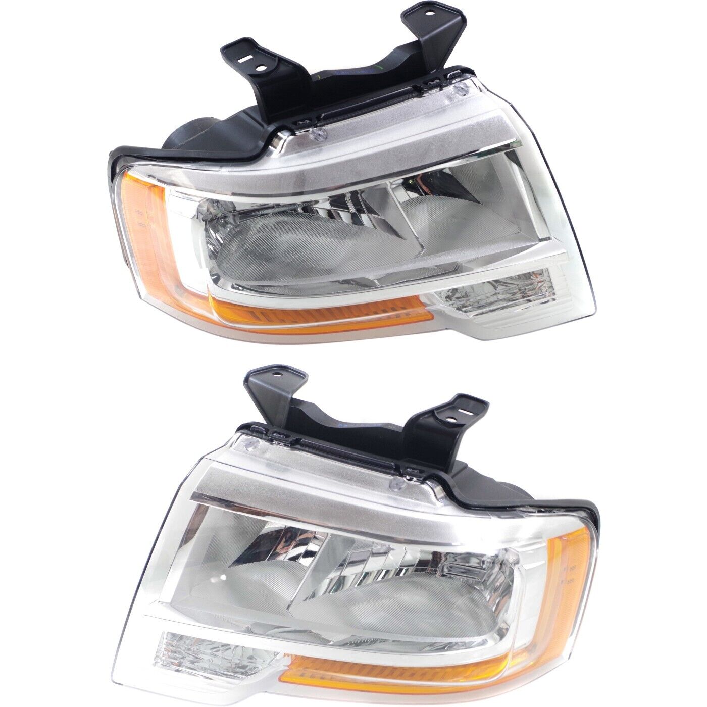 Headlight Set For 2015-2017 Ford Expedition Left and Right Reflector Type 2Pc