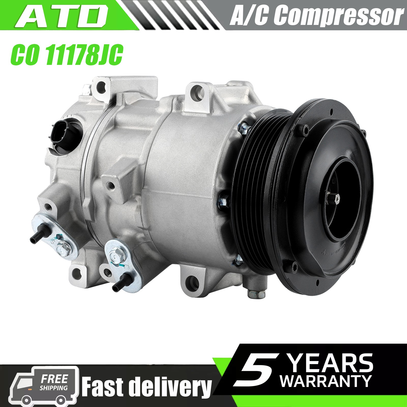 Air A/C Compressor Fit 2007-2009 Toyota Camry Fit 2006-2008 RAV4 2.4L CO 11178JC