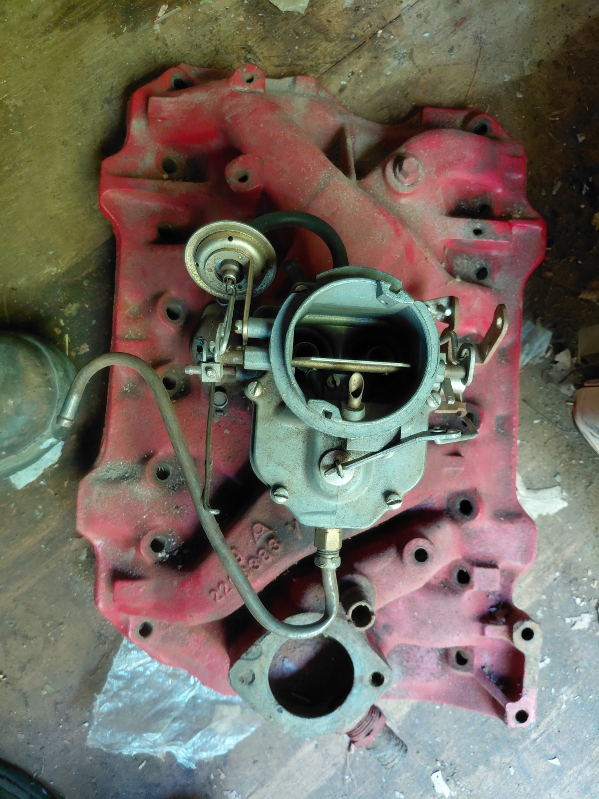 Poly 318 Wide Block Plymouth Dodge Chrysler Intake Manifold 2206383 Carburetor Poly 318 Wide Block Plymouth Dodge Chrysler Intake Manifold 2206383 Carburetor