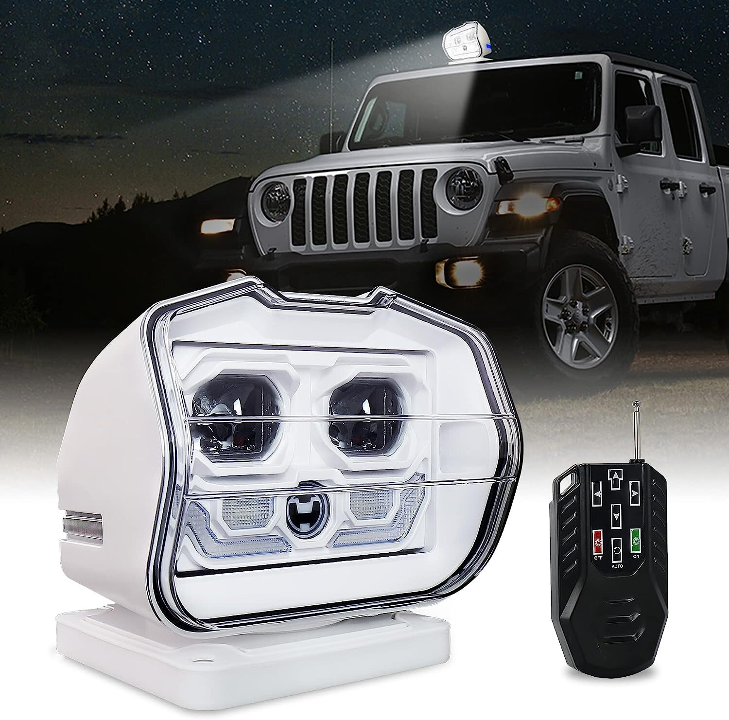 60W MOVOTOR Wireless Remote Control 360° Rotating Searchlight 60W MOVOTOR Wireless Remote Control 360° Rotating Searchlight