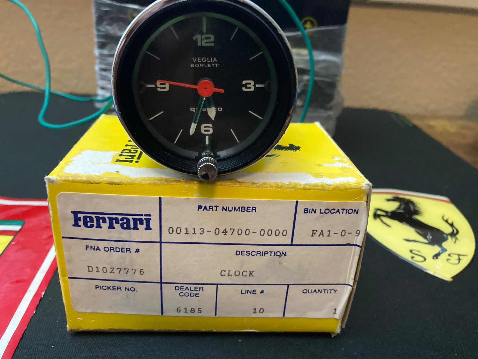 Ferrari 208-Gts- 308-Gts- Gtb- Clock in good working order  is Oem Part.