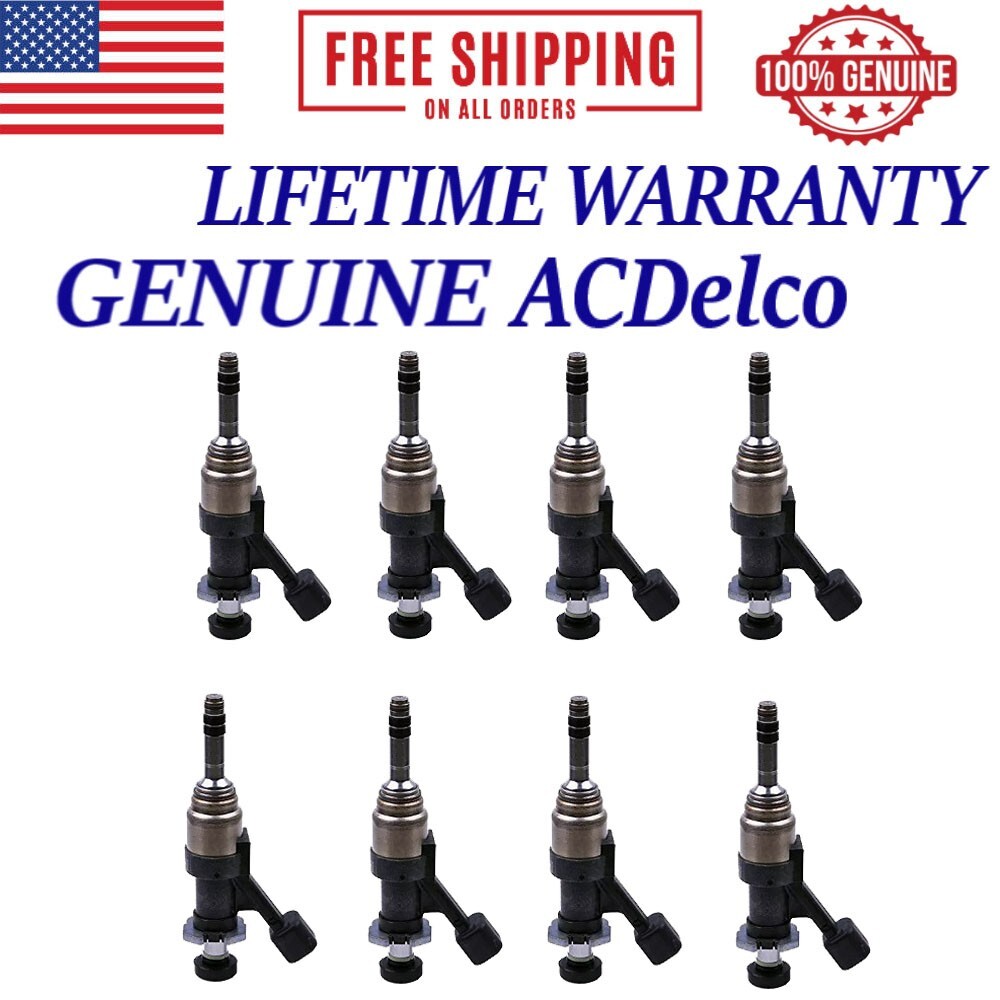 NEW 8x AcDelco OEM Fuel Injectors 14-17 Chevrolet Suburban Tahoe GMC Yukon 5.3L