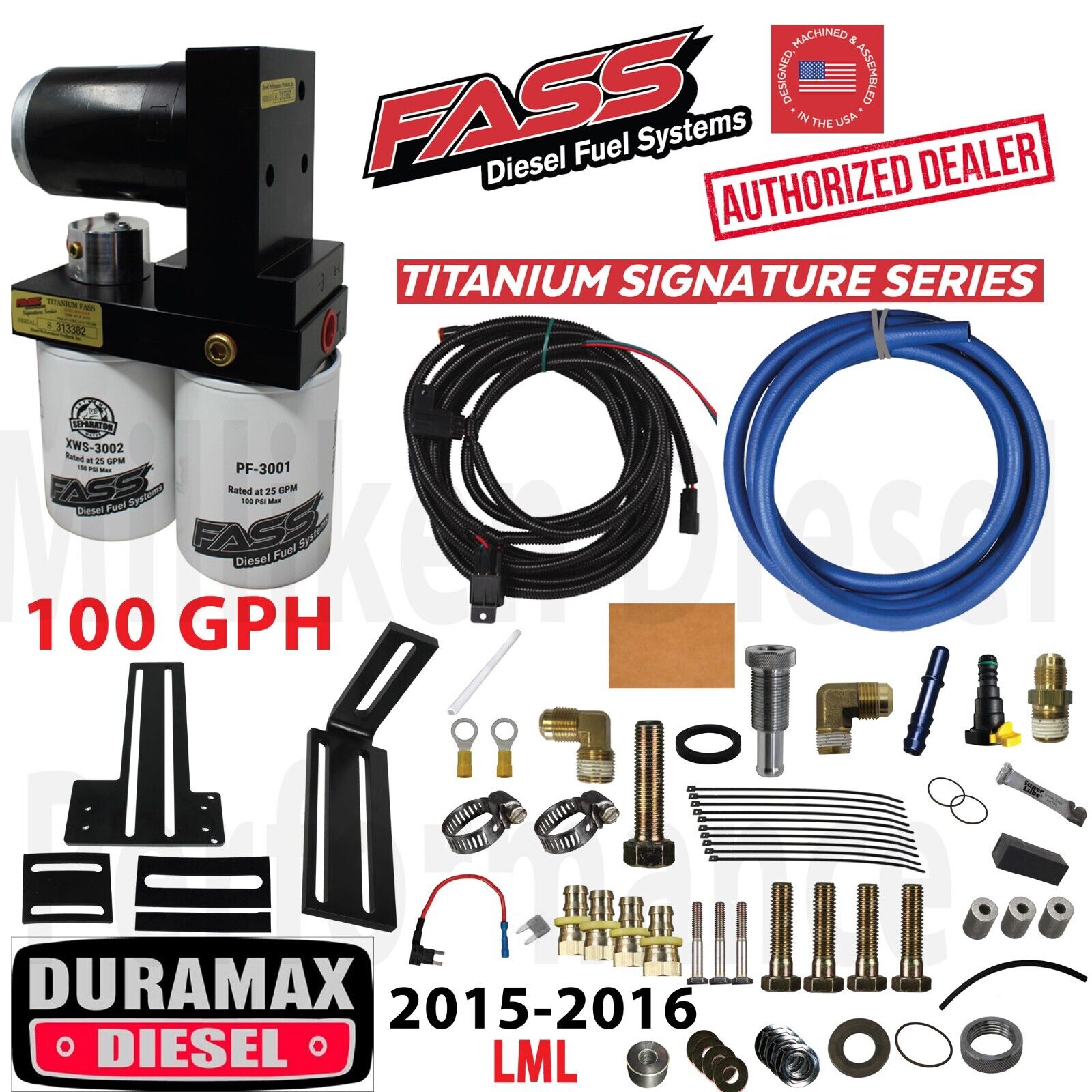 FASS Titanium 100GPH Fuel Lift Pump System 15-16 Duramax Diesel Chevy GMC GM 6.6